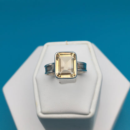 Citrine Sterling Silver Ring size 8