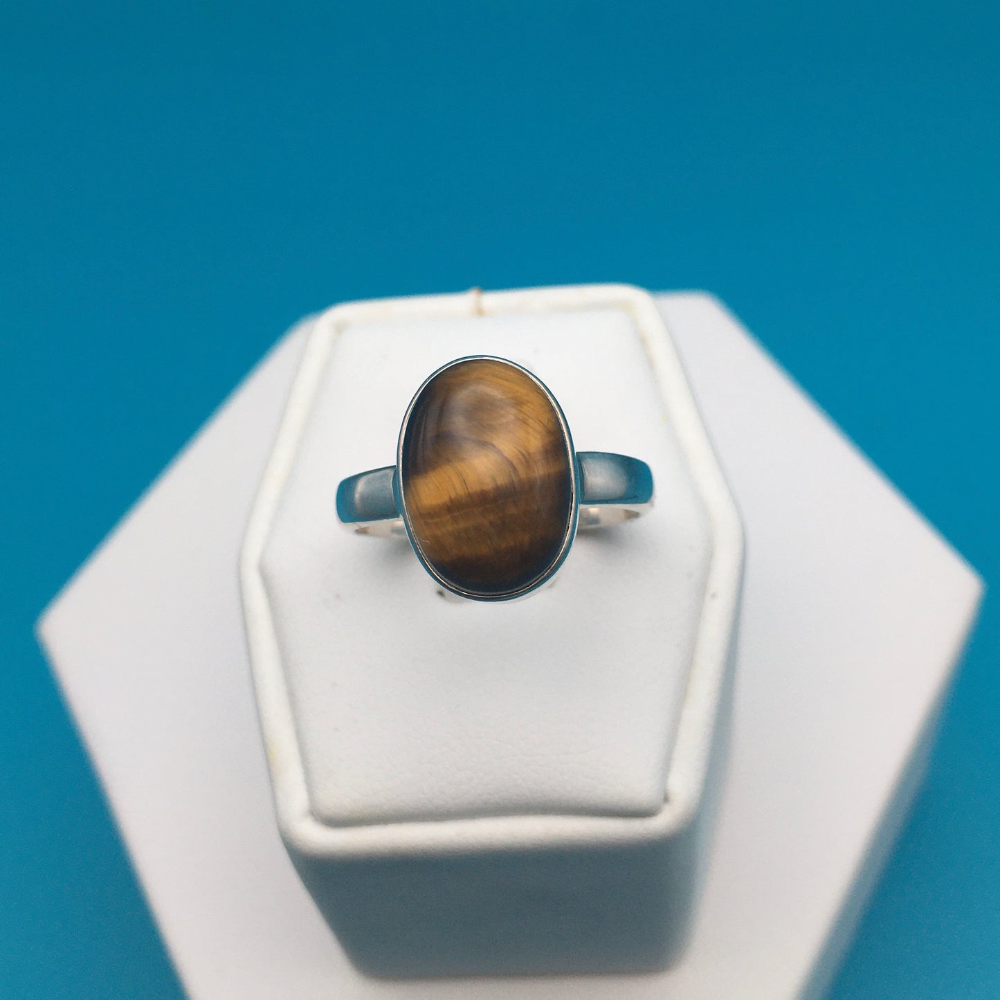Tiger's Eye Sterling Silver Ring size 9