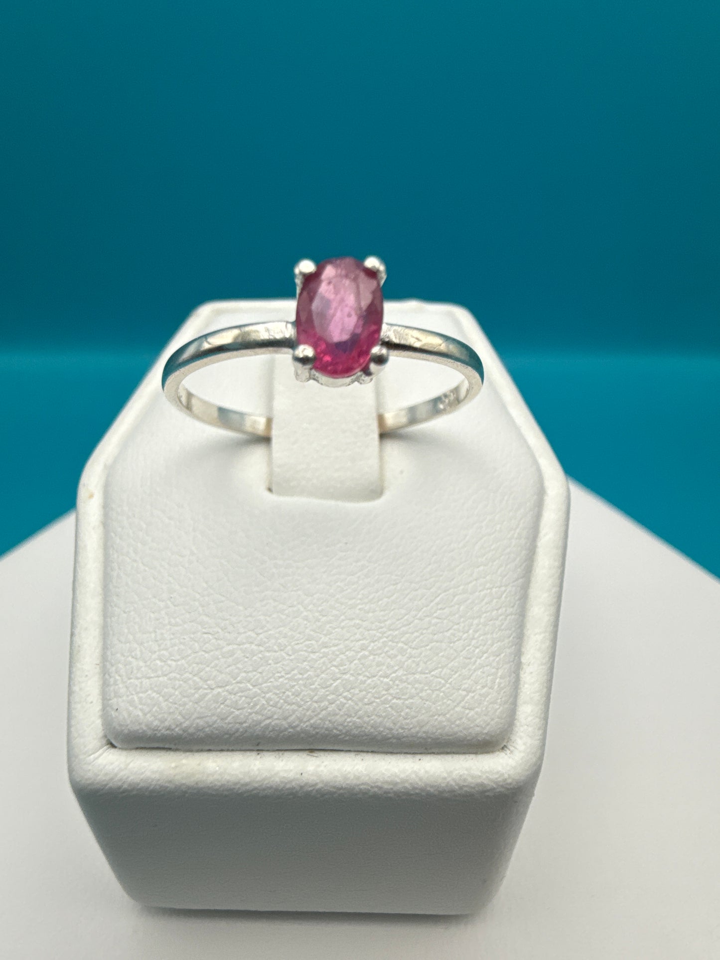 Ruby Sterling Silver Ring size 8