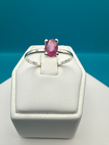 Ruby Sterling Silver Ring size 8