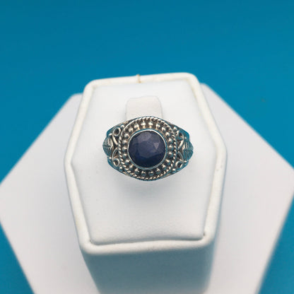 Sapphire Sterling Silver Ring size 6.5
