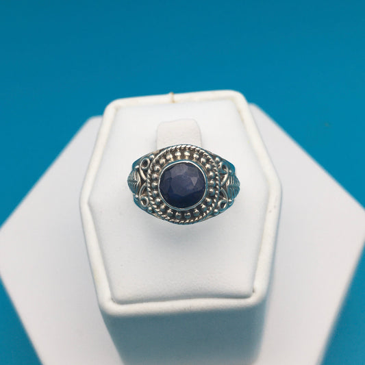 Sapphire Sterling Silver Ring size 6.5