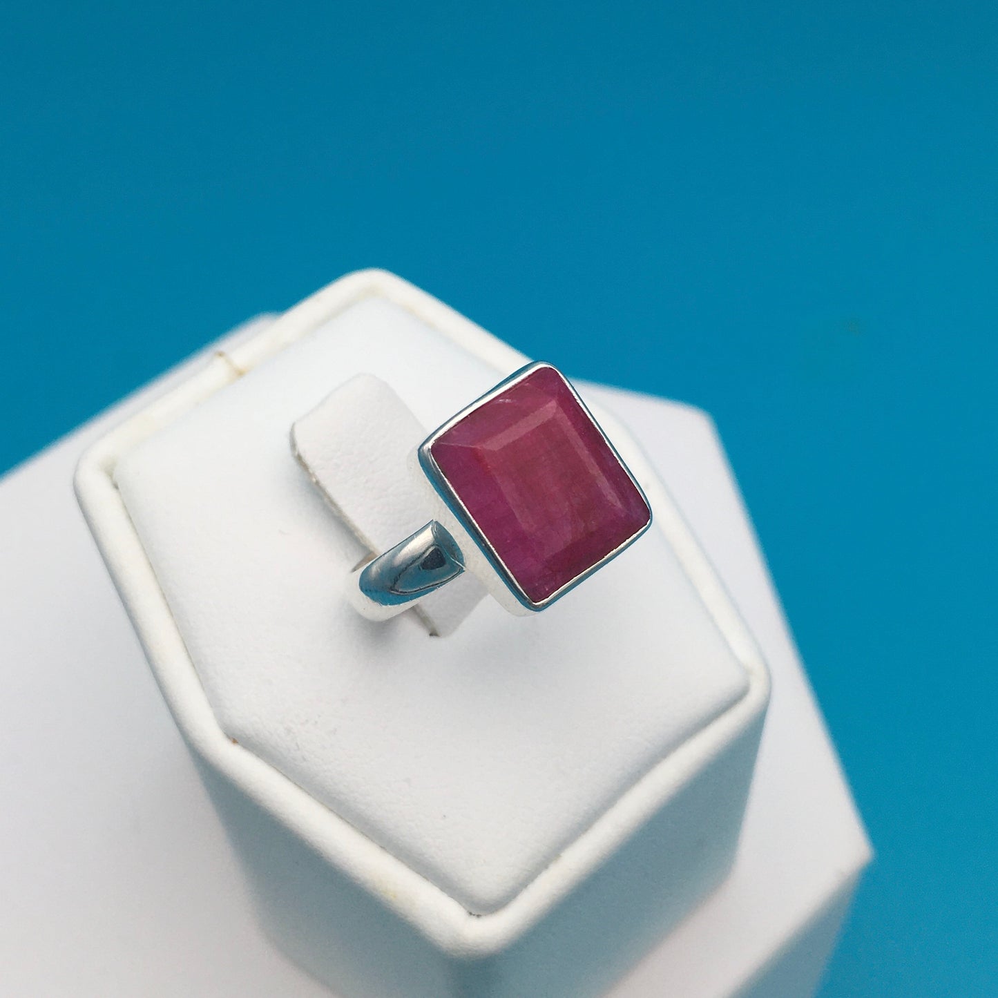 Ruby Sterling Silver Ring size 6