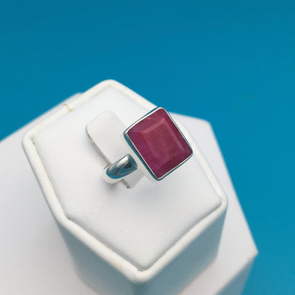 Ruby Sterling Silver Ring size 6