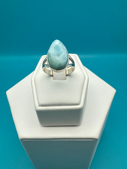 Larimar Sterling Silver Ring size 7