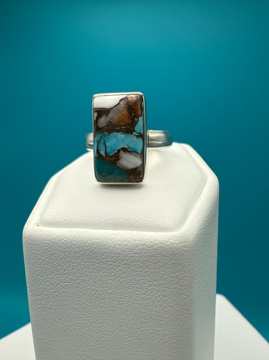 Spiny Oyster Arizona Turquoise Sterling Silver Ring