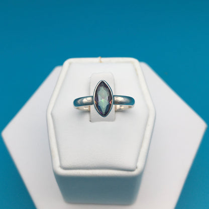 Mystic Topaz Sterling Silver Ring size 7