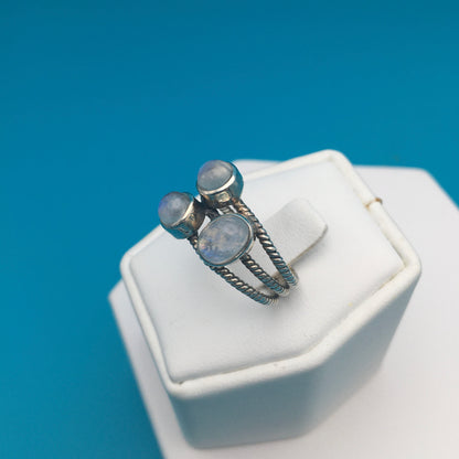 Moonstone Silver Ring size 7