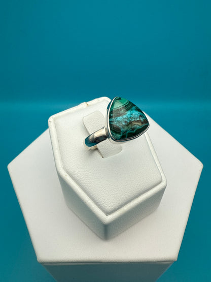 Chrysocolla Sterling Silver Ring size 7