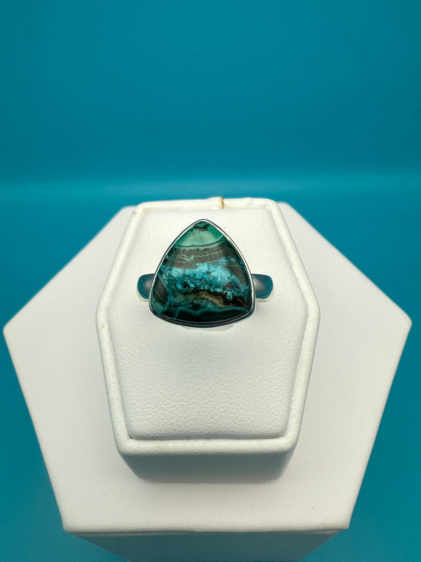 Chrysocolla Sterling Silver Ring size 7