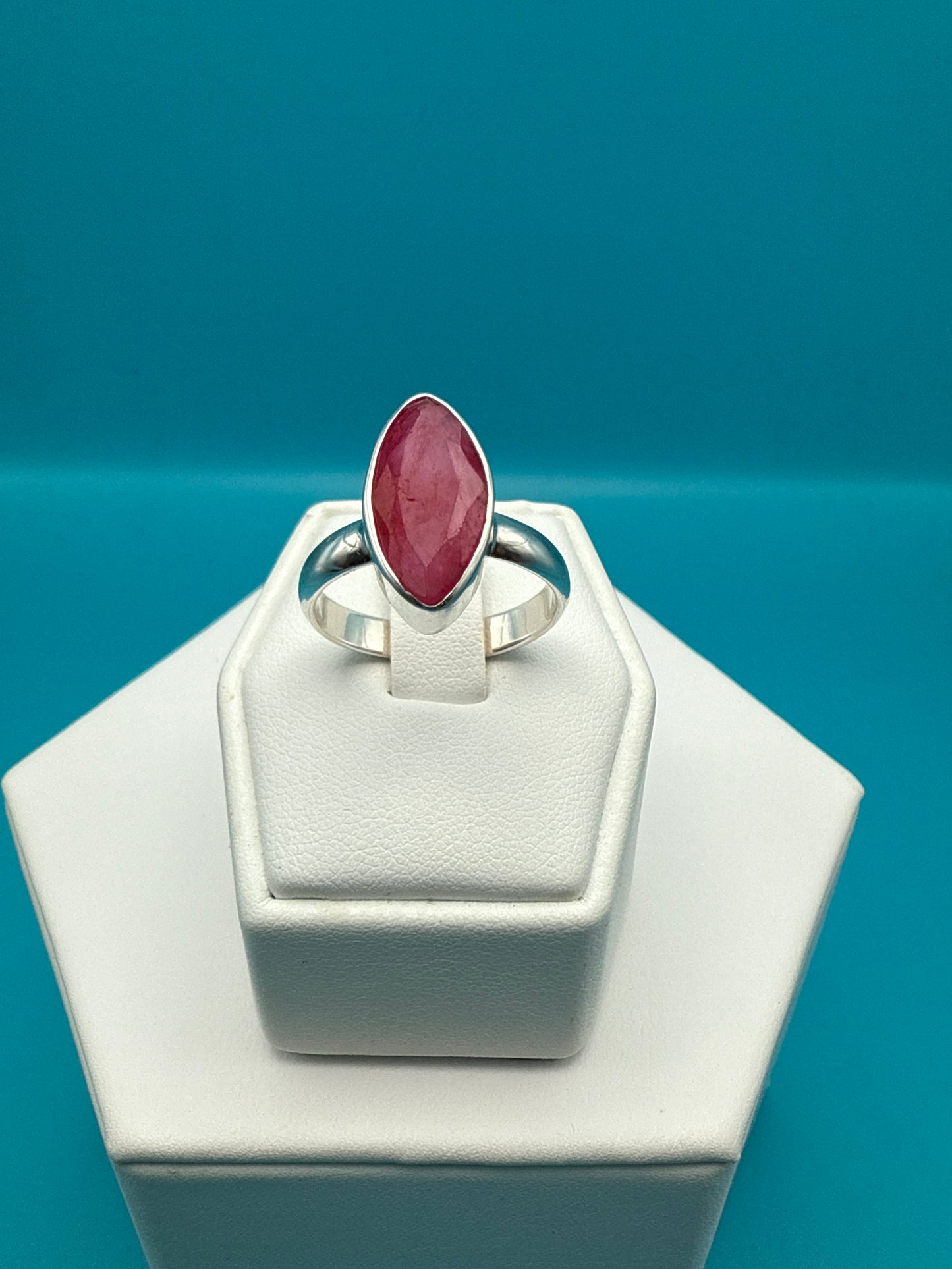 Ruby Sterling Silver Ring size 9