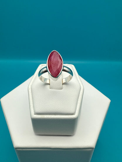 Ruby Sterling Silver Ring size 9