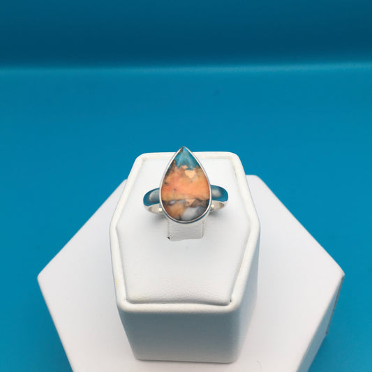 Spiny Oyster Arizona Turquoise Sterling Silver Ring size 7