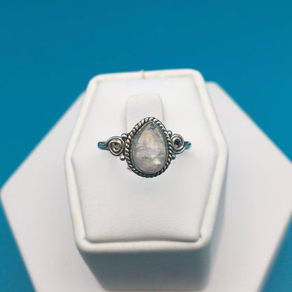 Moonstone Sterling Silver Ring size 8