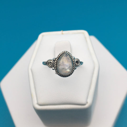 Moonstone Sterling Silver Ring size 8