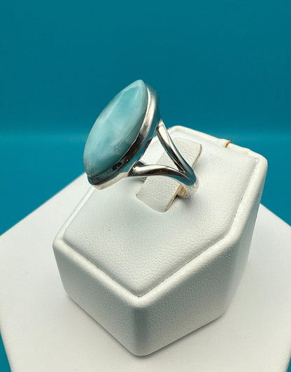 Larimar Sterling Silver Ring size 8