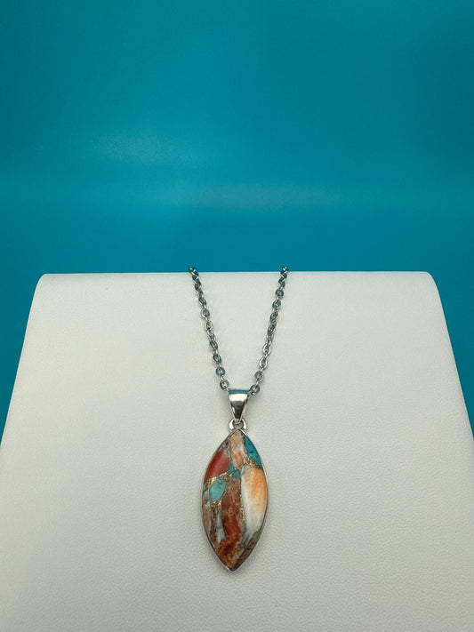 Spiny Arizona Turquoise Sterling Silver Pendant