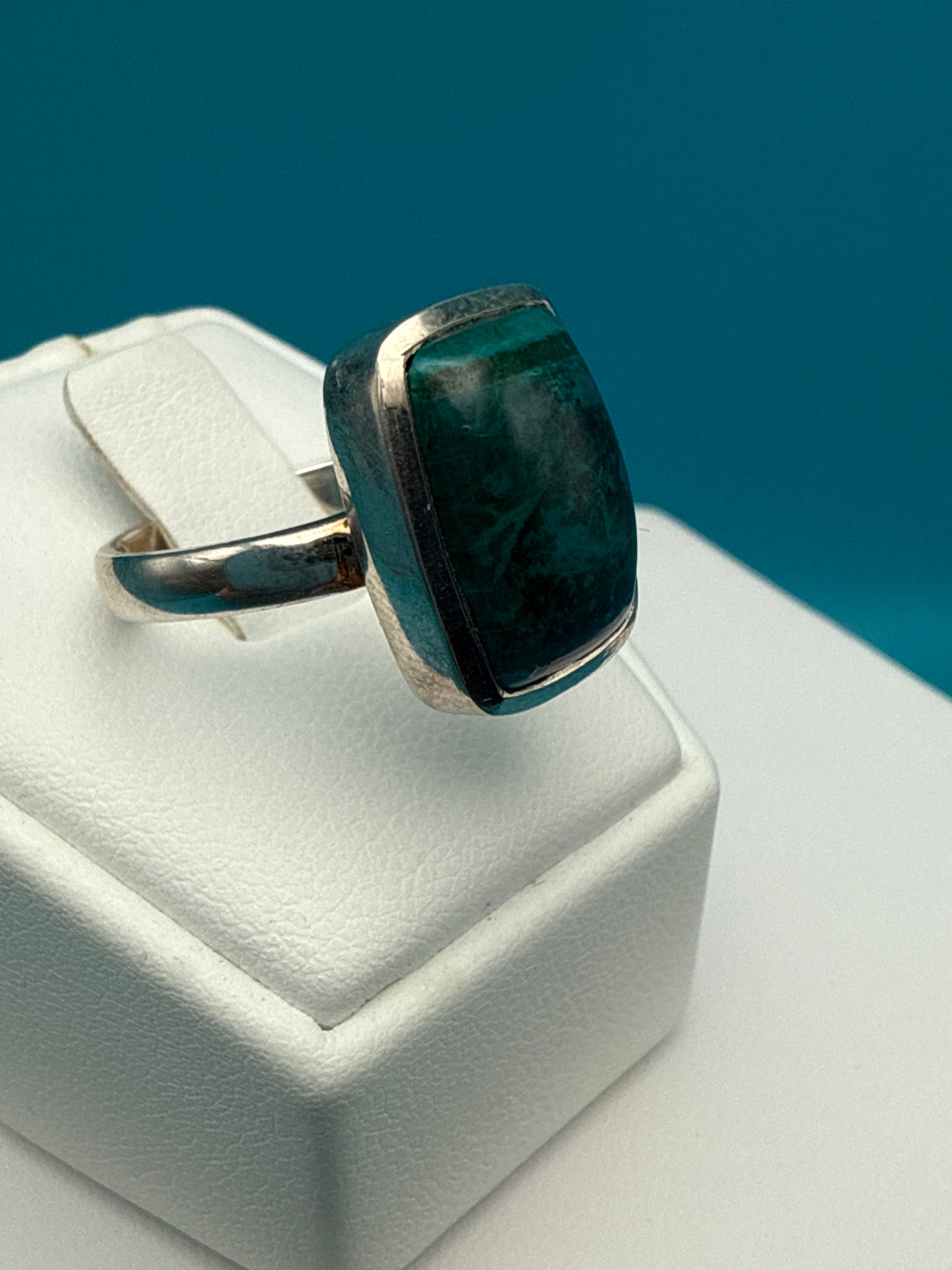 Chrysocolla Sterling Silver Ring size 8