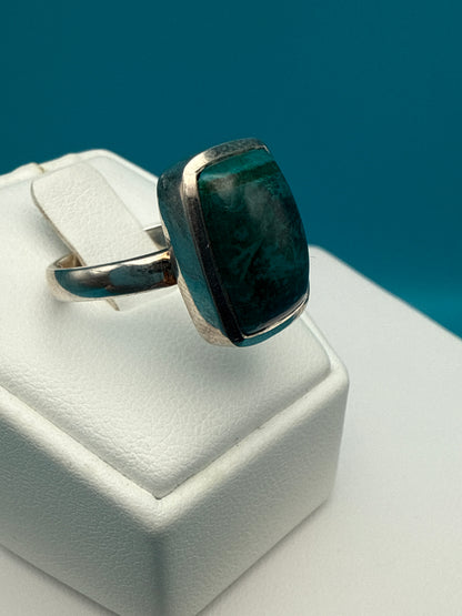 Chrysocolla Sterling Silver Ring size 8