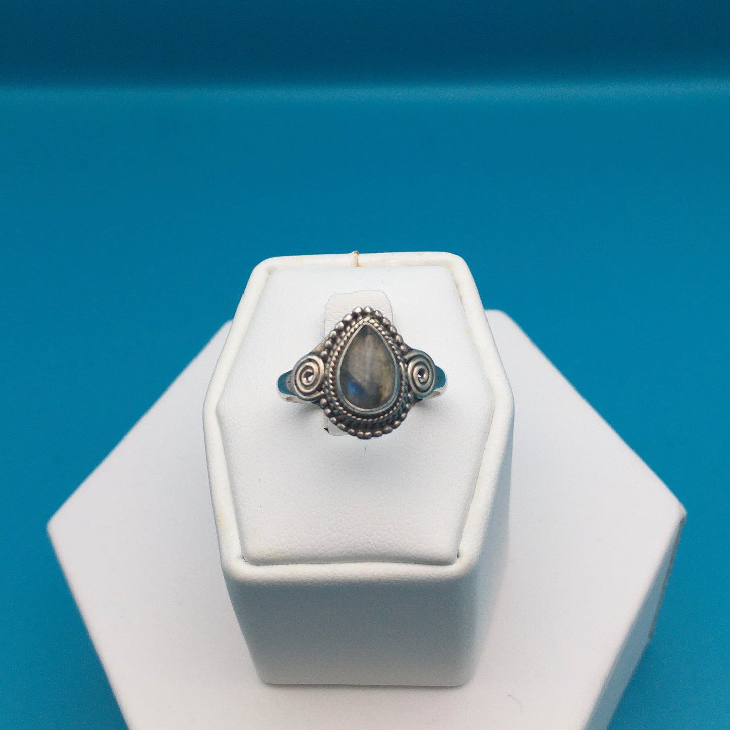 Labradorite Silver Ring size 7