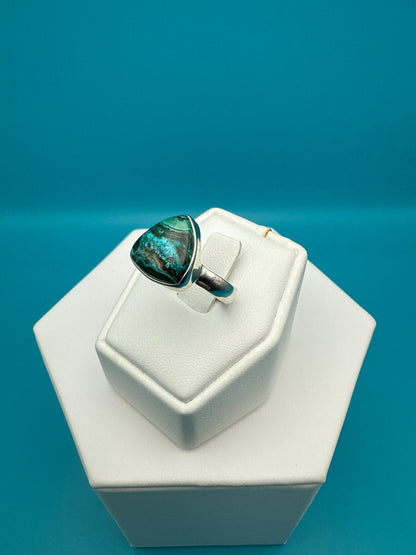 Chrysocolla Sterling Silver Ring size 7