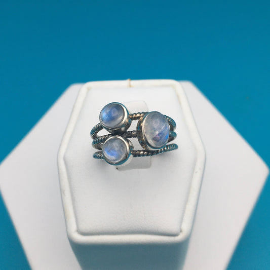 Moonstone Silver Ring size 7