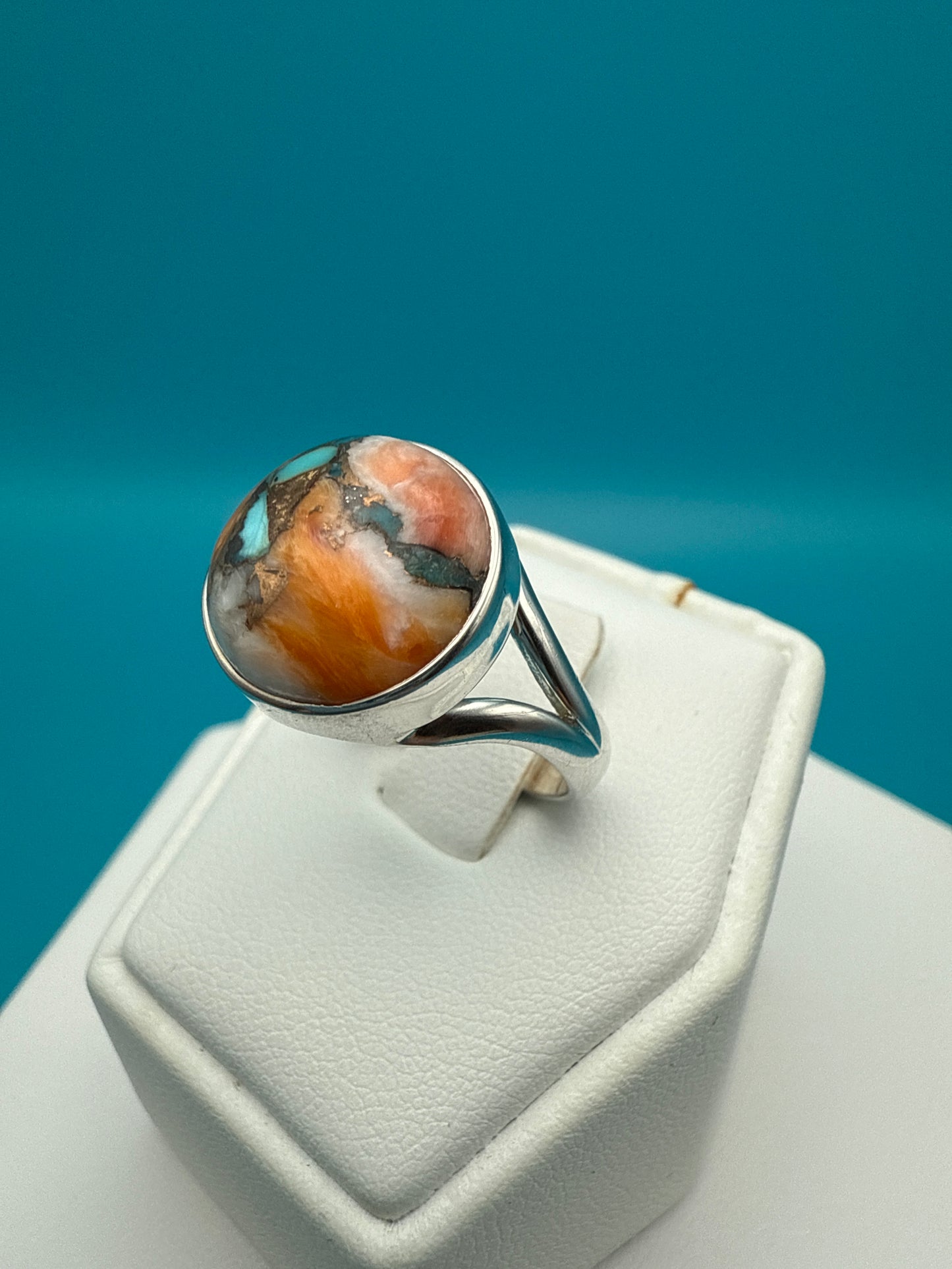 Spiny Oyster Arizona Turquoise Sterling Silver Ring