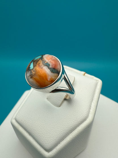 Spiny Oyster Arizona Turquoise Sterling Silver Ring