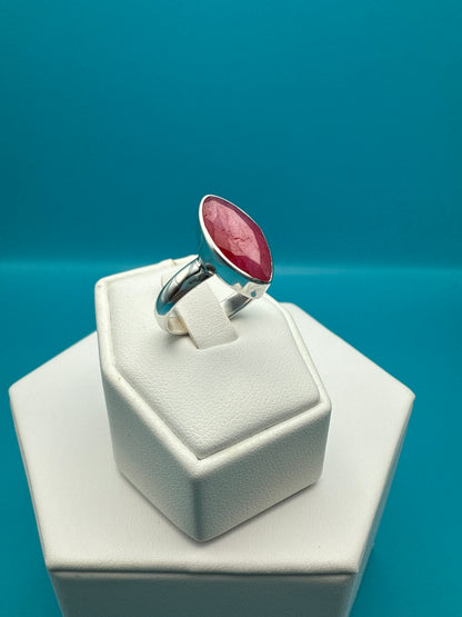 Ruby Sterling Silver Ring size 9