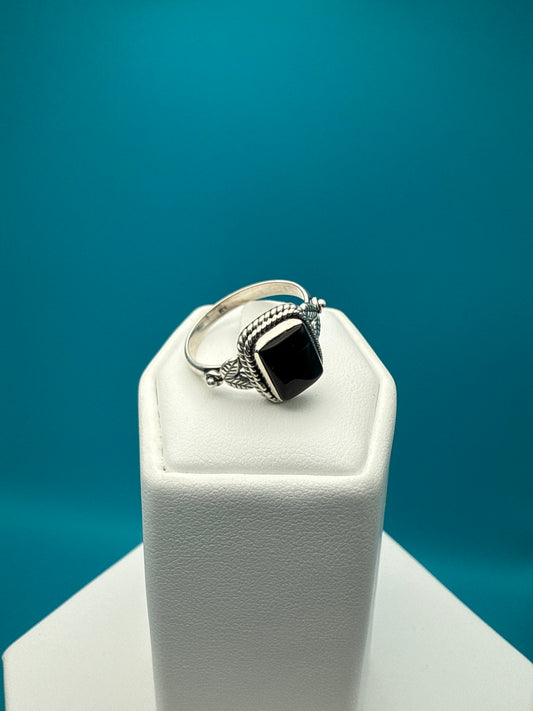 Onyx Sterling Silver Ring