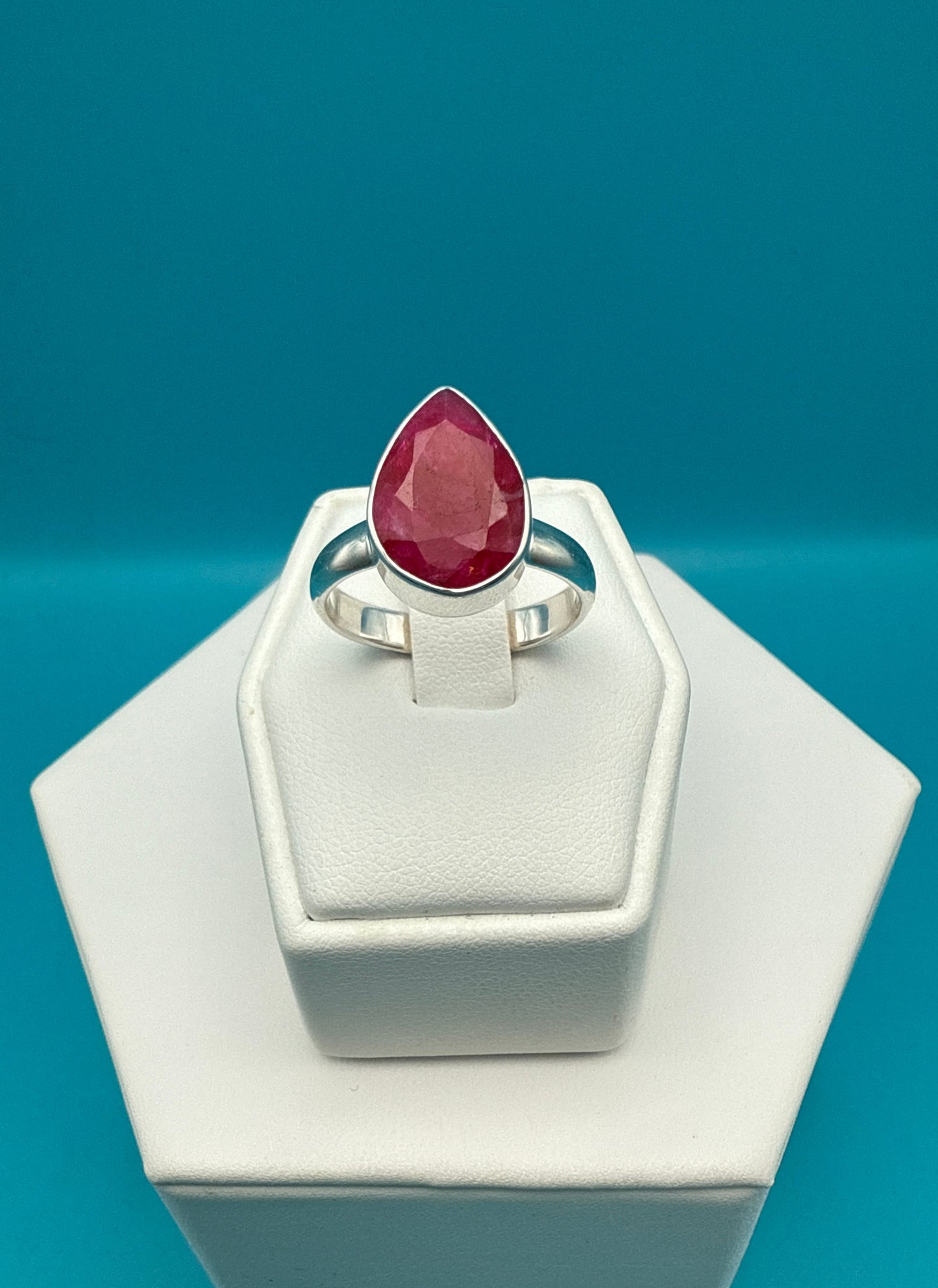 Ruby Sterling Silver Ring size 9