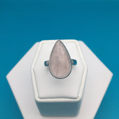 Rose Quartz Sterling Silver Ring size 7