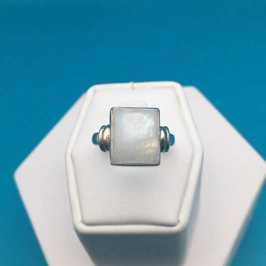 Moonstone Sterling Silver Ring size 8