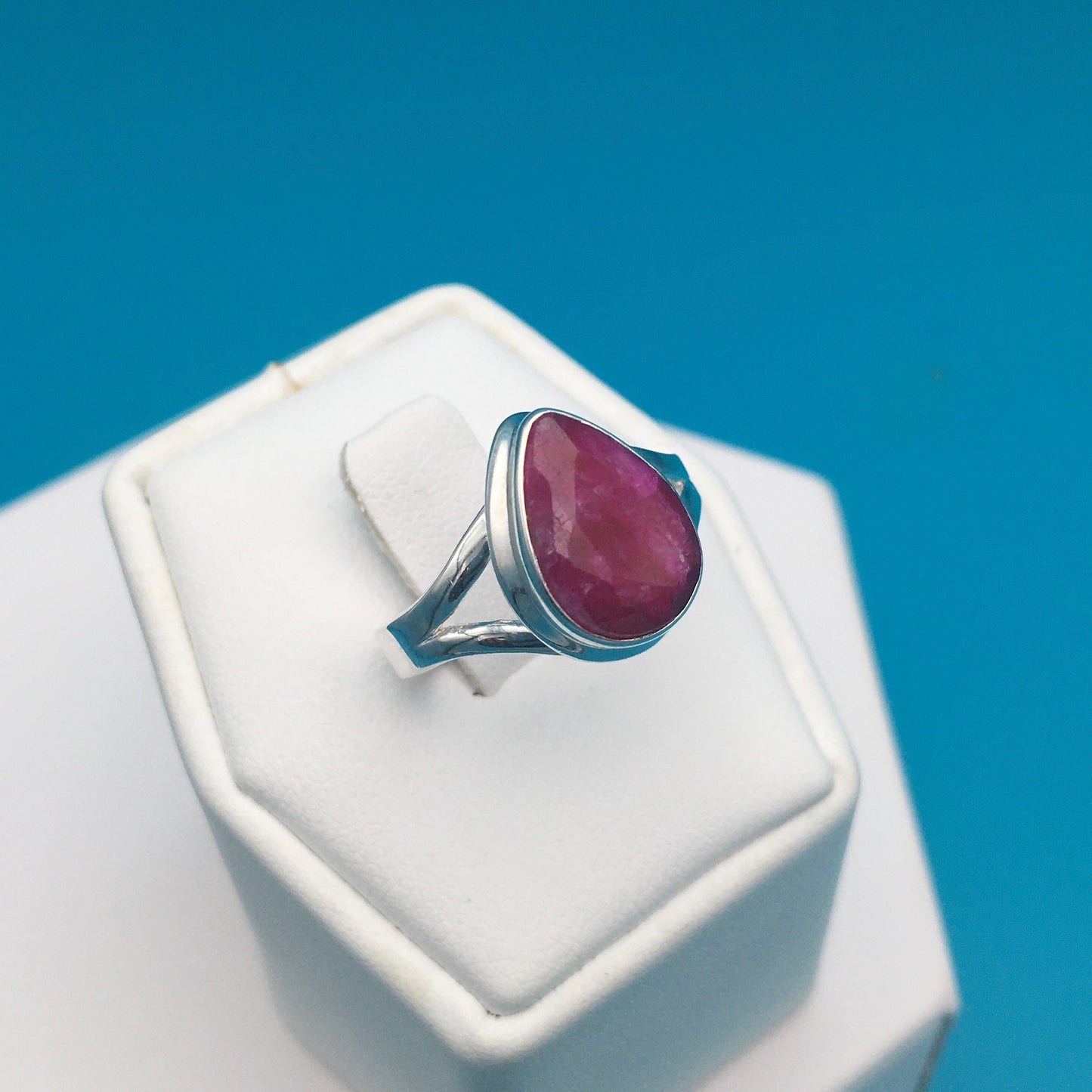Ruby Sterling Silver Ring size 7