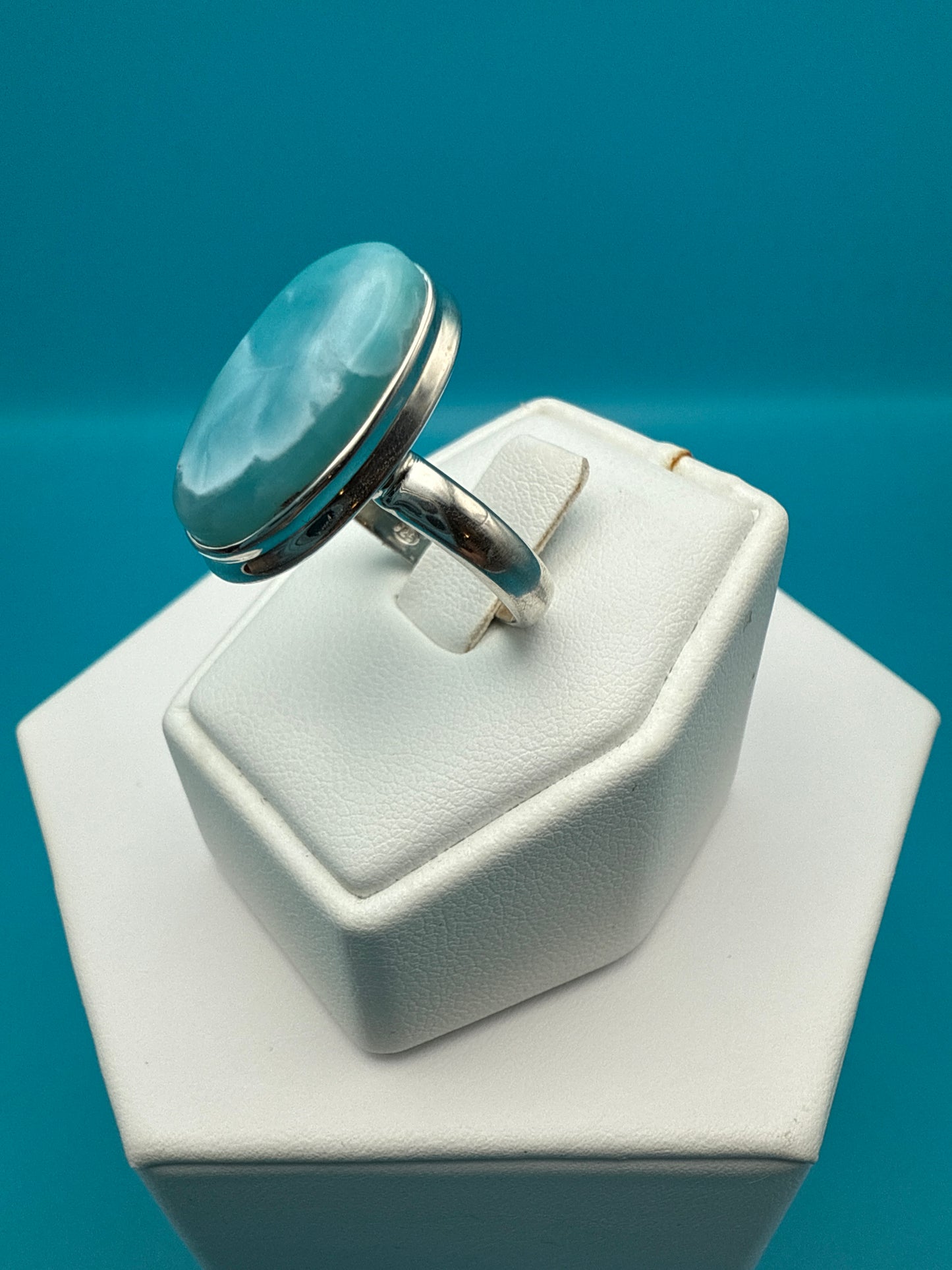 Larimar Sterling Silver Ring size 9