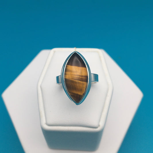 Tiger's Eye Sterling Silver Ring size 7