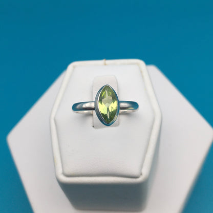 Peridot Sterling Silver Ring size 8