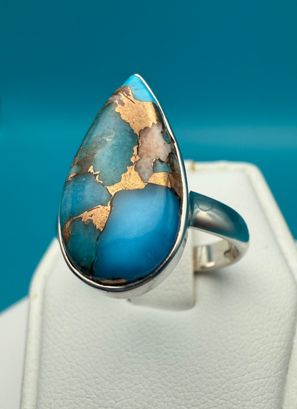 Spiny Oyster Arizona Turquoise Sterling Silver Ring