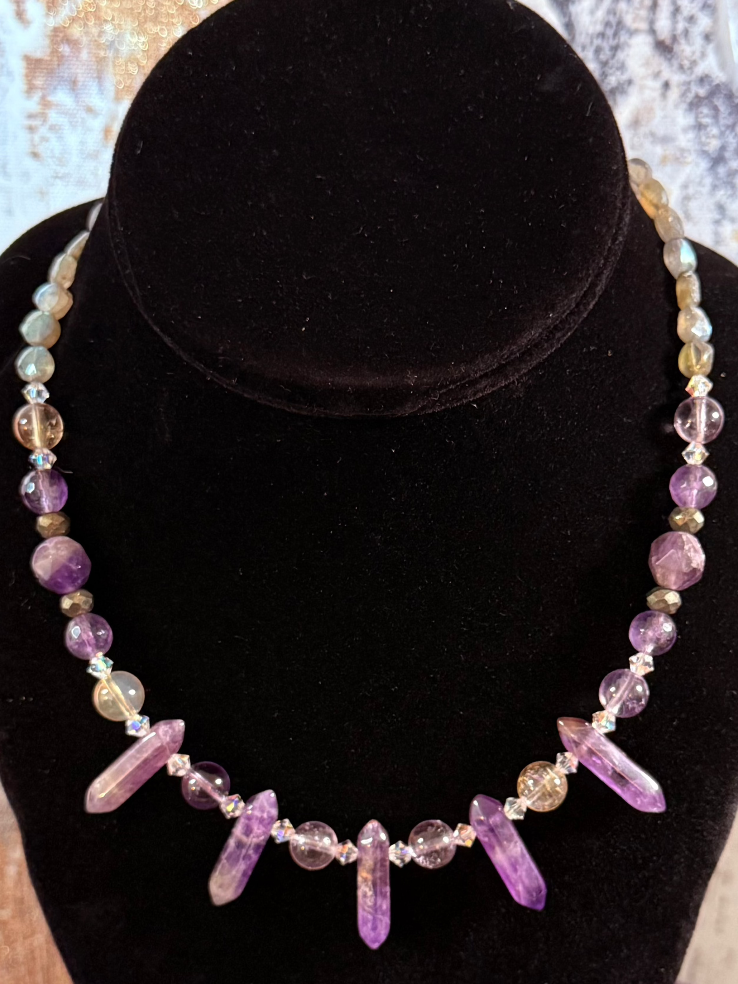 Amethyst and Hematite Necklace