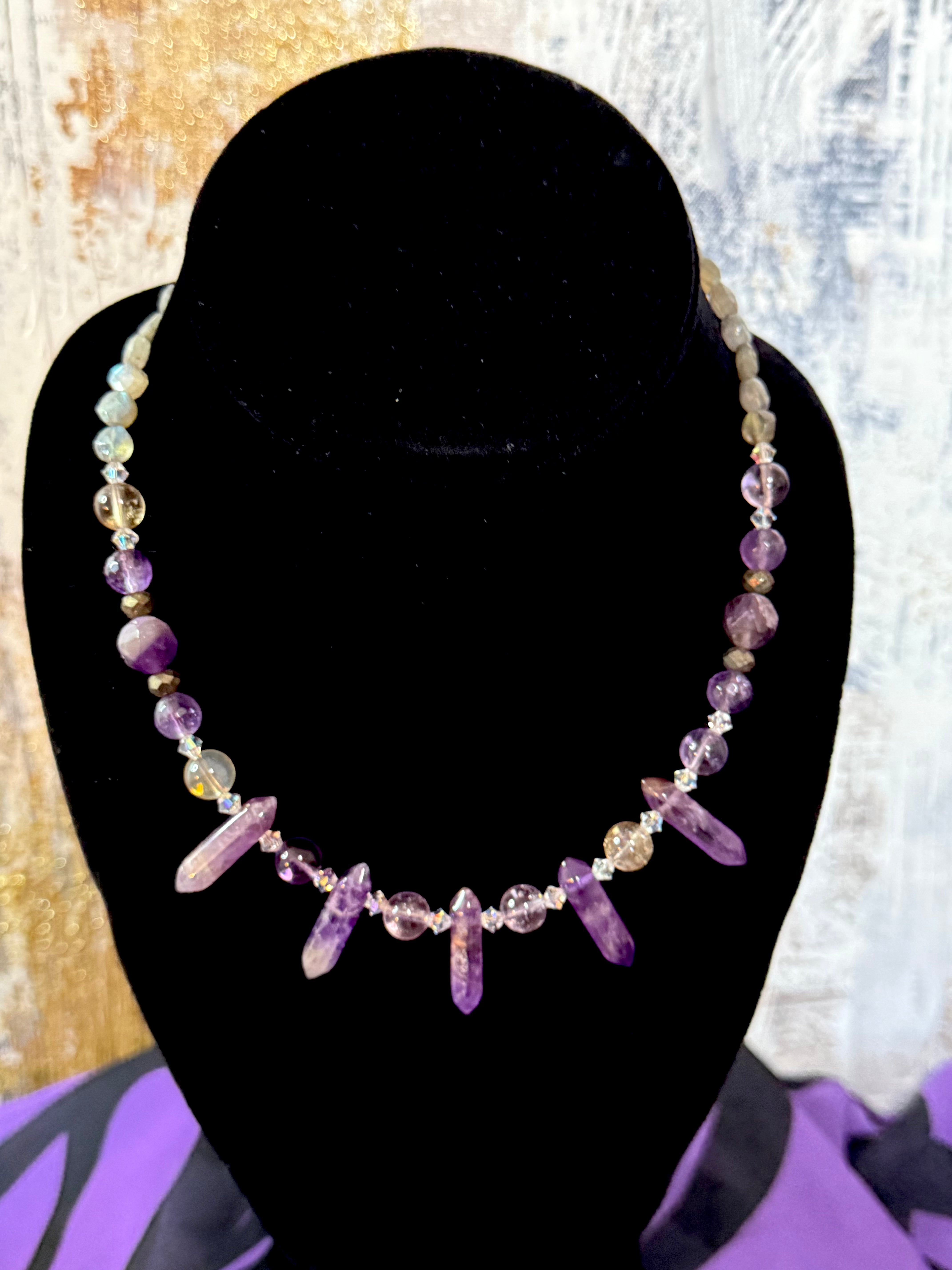 Amethyst and Hematite Necklace