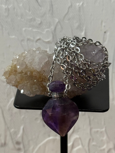 Amethyst Perfume Bottle Pendant