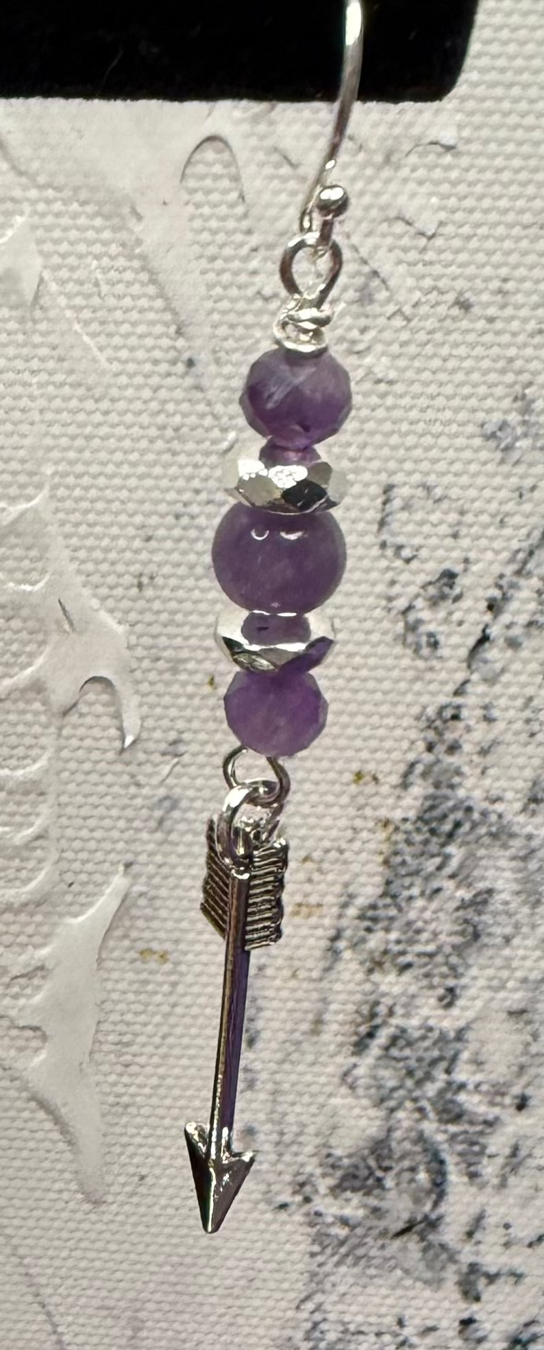 Amethyst Arrow Earrings