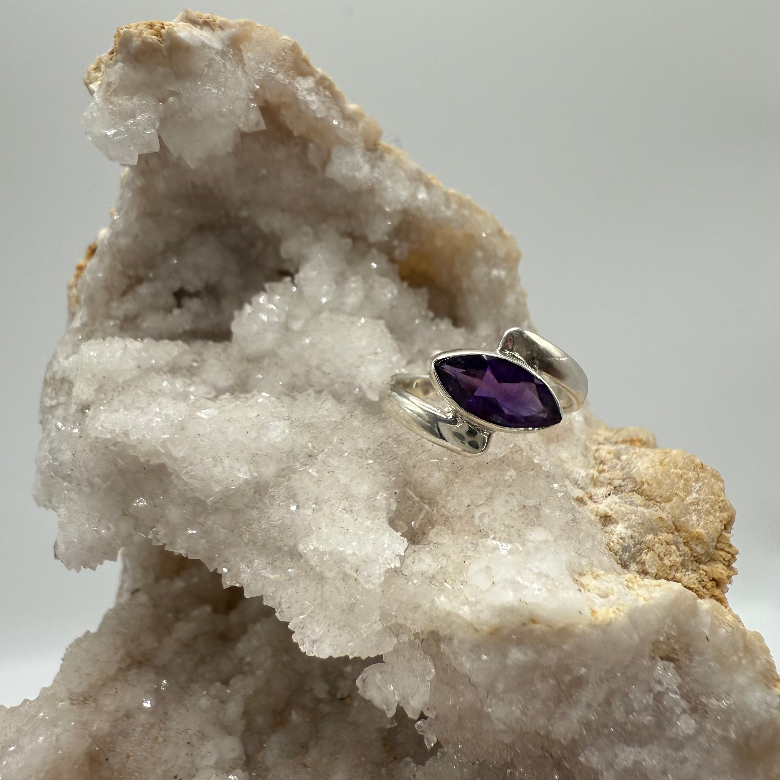 Amethyst Ring Sterling Silver Size 4.5