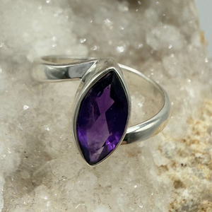 Amethyst Ring Sterling Silver Size 4.5