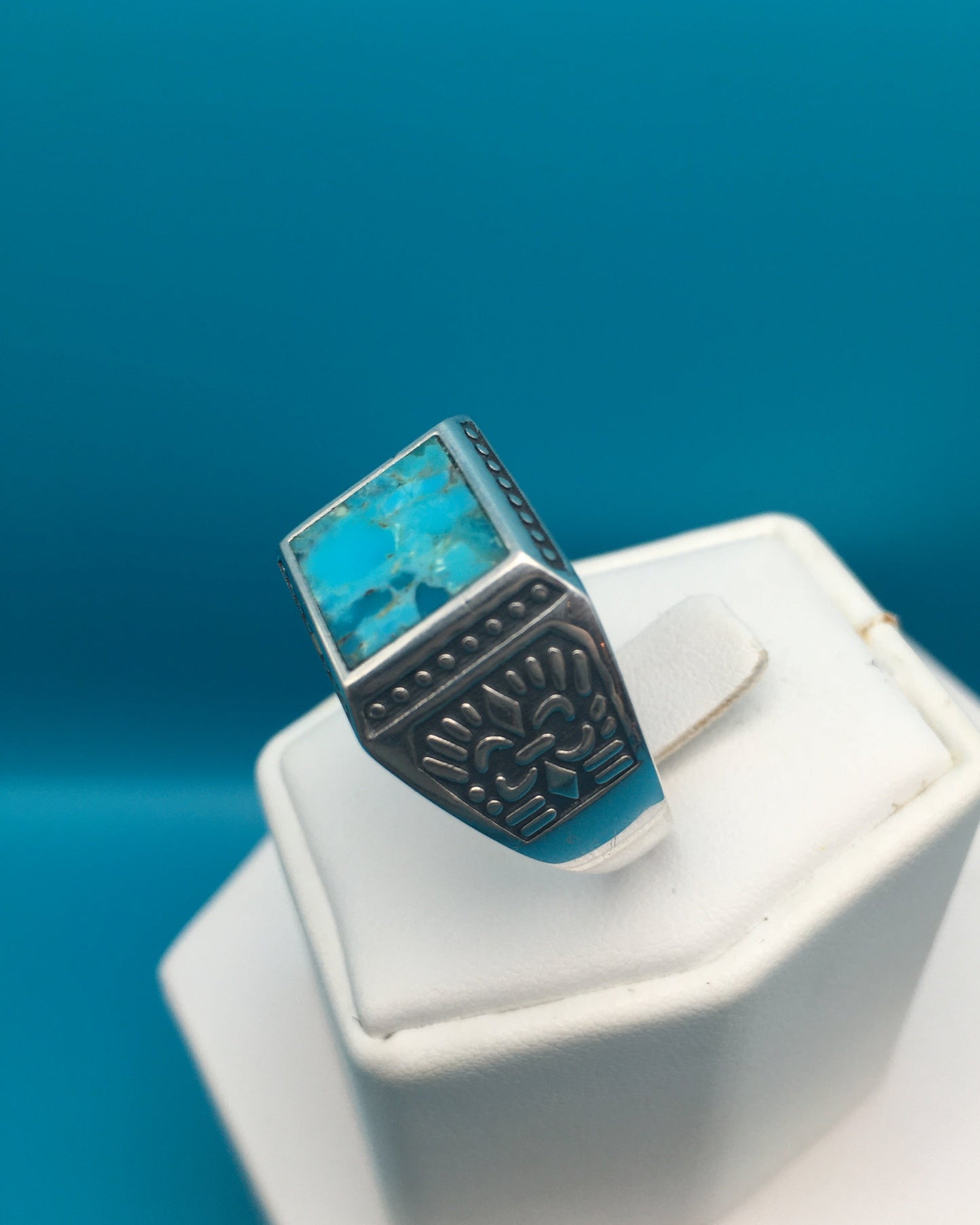 Arizona Turquoise Sterling Silver Ring size 13