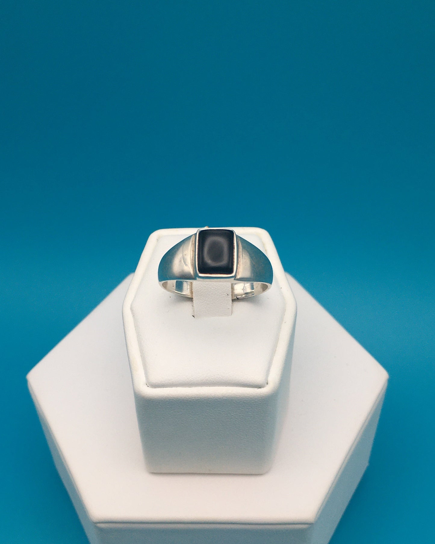 Onyx Sterling Silver Ring size 12