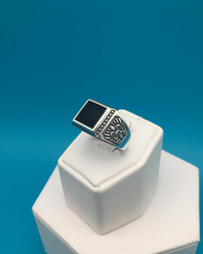 Onyx Sterling Silver Ring size 11