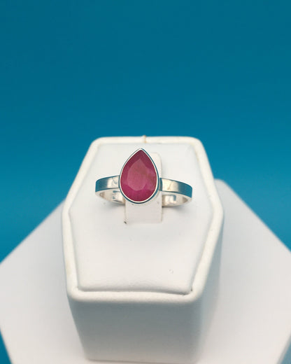 Ruby Sterling Silver Ring size 9