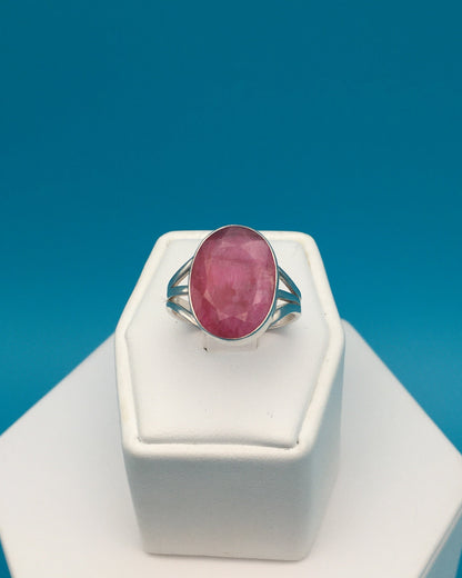 Ruby Sterling Silver Ring size 9