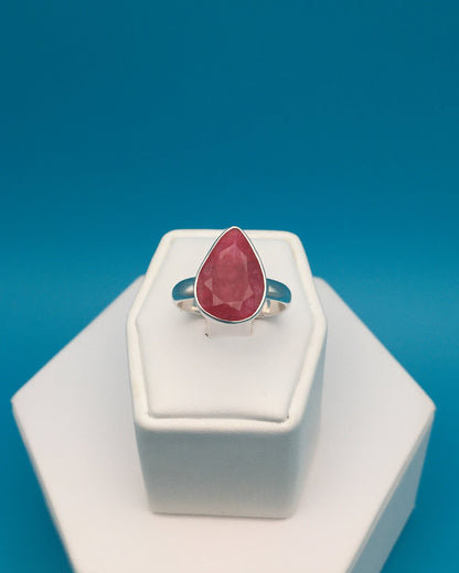 Ruby Sterling Silver Ring size 9
